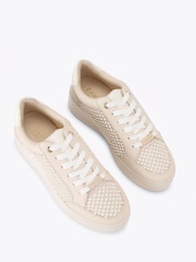 Carvela Cream Jive Lace Up Trainers - Image 2 of 4