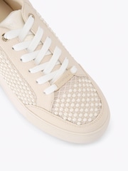 Carvela Cream Jive Lace Up Trainers - Image 3 of 4
