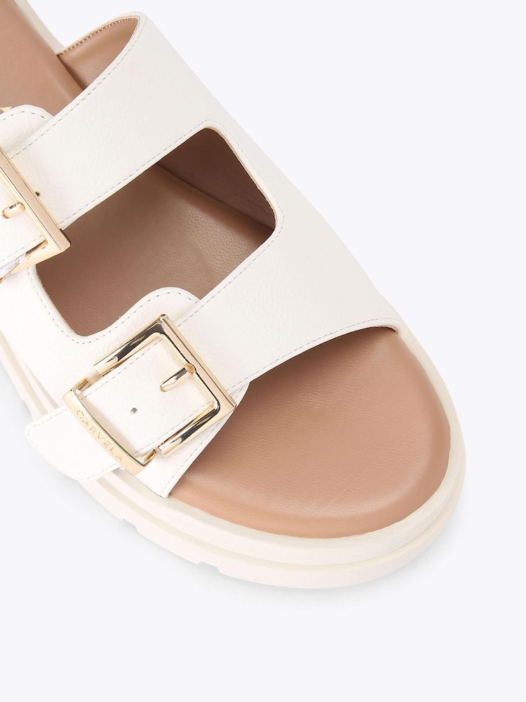 Carvela White Bormio Buckle Sandals - Image 5 of 5 Carvela White Bormio Buckle Sandals - Image 5 of 5