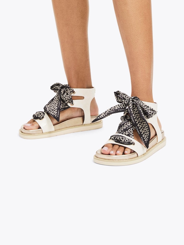 Carvela Cream Sorrento Scarf Sandals - Image 5 of 5 Carvela Cream Sorrento Scarf Sandals - Image 5 of 5