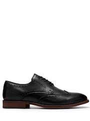 Clarks Black Bowburn Tip Shoes - Image 1 of 6