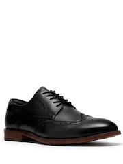 Clarks Black Bowburn Tip Shoes - Image 3 of 6