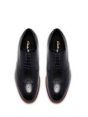 Clarks Black Bowburn Tip Shoes - Image 4 of 6