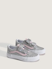 Vans Silver Old Skool V Glitter Trainers - Image 1 of 4