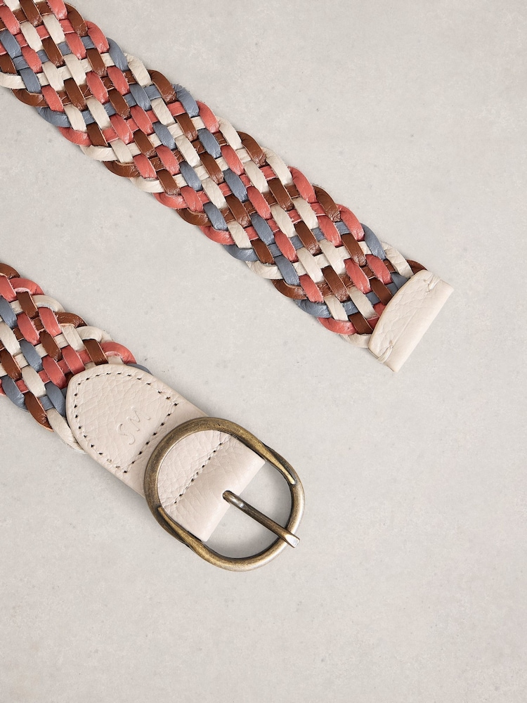 حزام منسوج من الجلد من White Stuff - Image 3 of 3