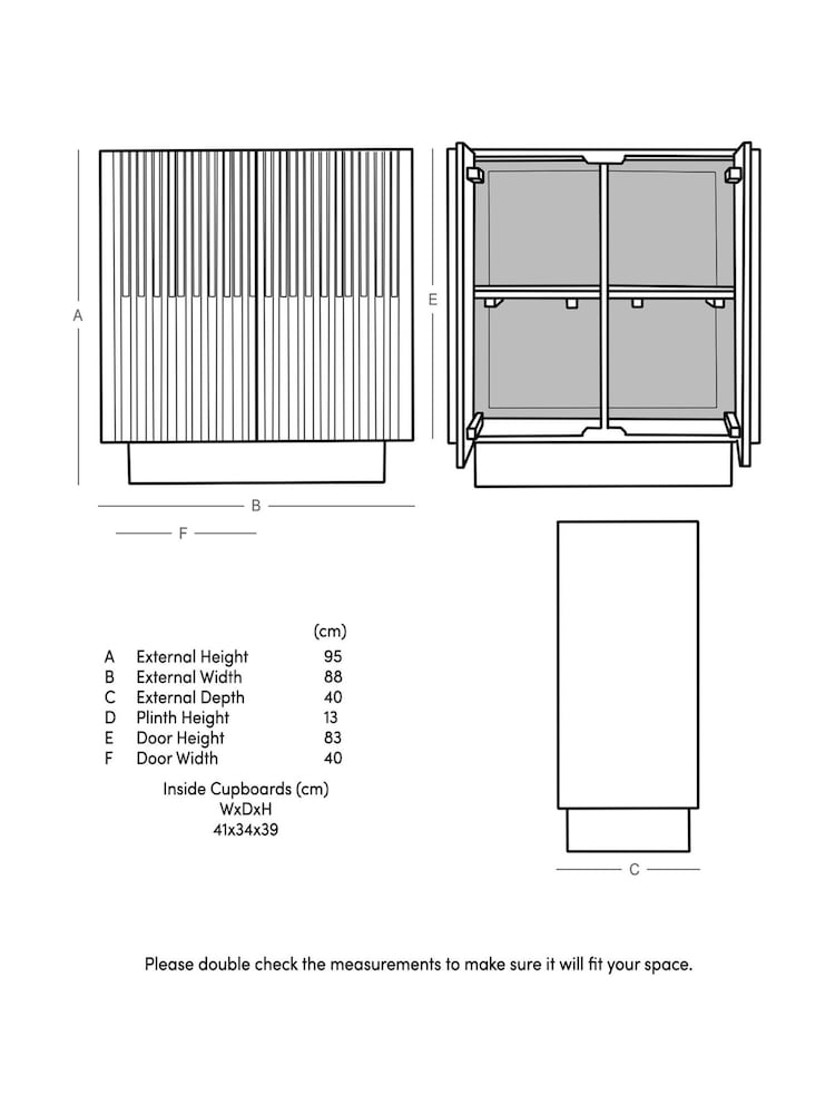 Swoon Light Brown Hampstead Mango Wood Two Door Cabinet - Image 6 of 6 Swoon Light Brown Hampstead Mango Wood Two Door Cabinet - Image 6 of 6
