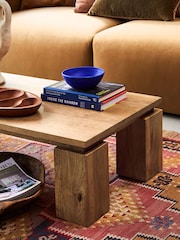 Swoon Light Brown Kennet Mango Wood Coffee Table - Image 3 of 6