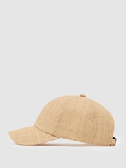 Reiss Natural Winnie Raffia Baseball Cap - Image 3 of 5