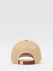 Reiss Natural Winnie Raffia Baseball Cap - Image 4 of 5