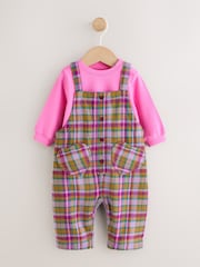 Groene ruit - Babyrompertje met lange mouwen en geweven bretelbroeken 2 Pieces (0mths-2yrs) - Afbeelding 4 van 12
