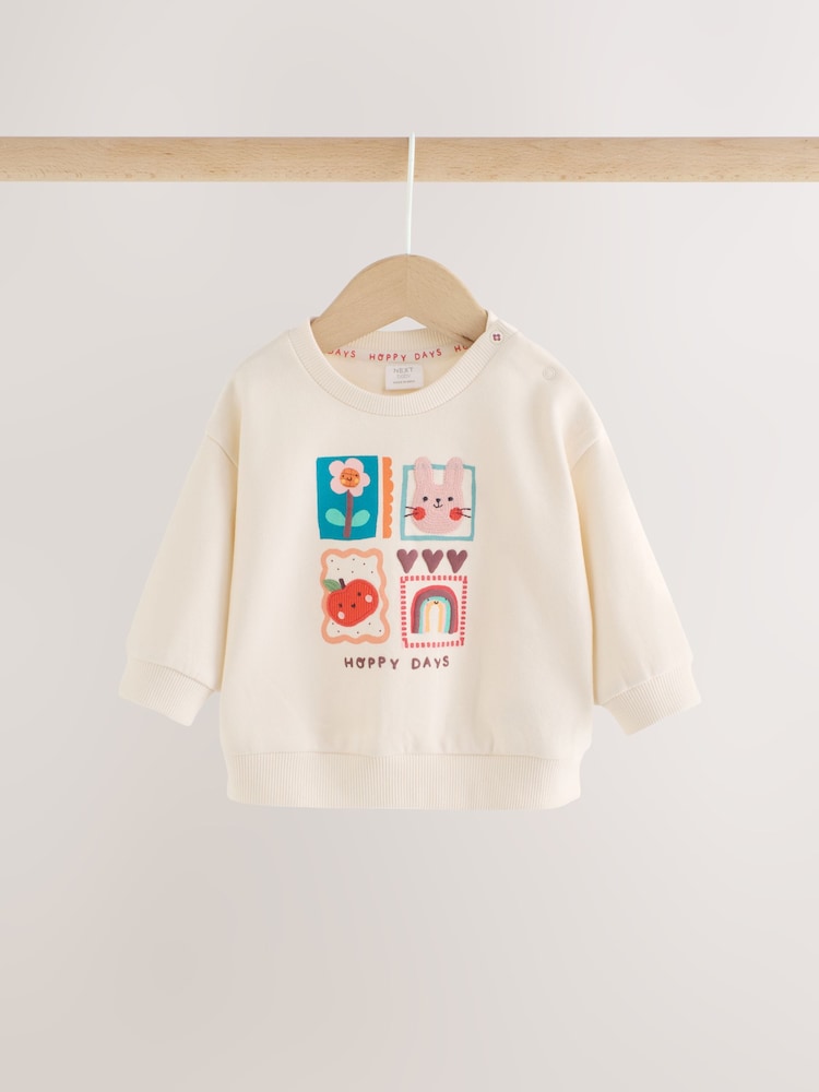 Multi Bright Character - Baby Sweat Top And Wide Leggings 2 Piece Set (0mths-2yrs) - Larawan 2 ng 15