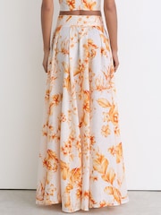 Reiss Ivory/Orange Milly Skirt - Image 5 of 6