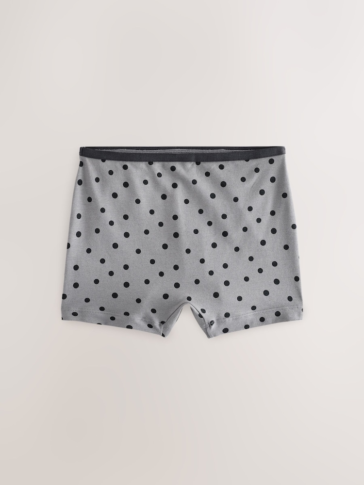 Black/White Animal Print Short Briefs 5 Pack (2-16yrs) - Image 2 of 9