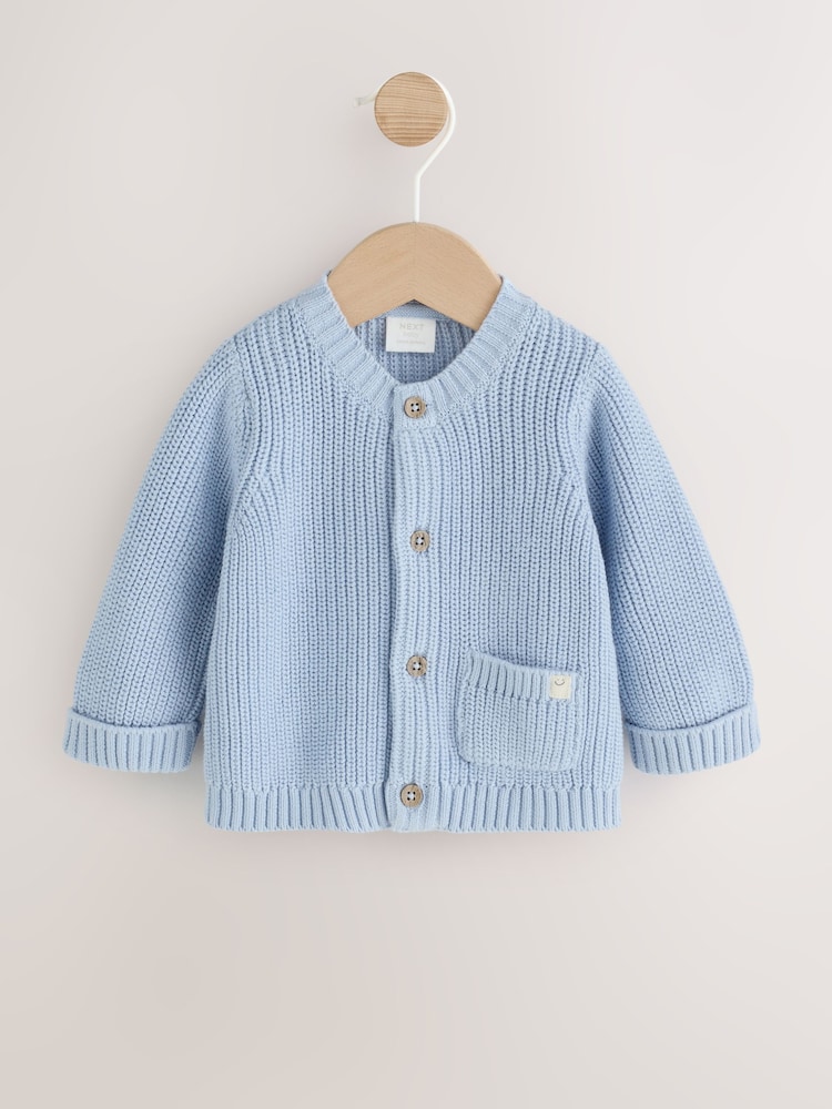 Blue Little Brother Embroidered Bear Cardigan (0mths-2yrs) - Image 2 of 5 Blue Little Brother Embroidered Bear Cardigan (0mths-2yrs) - Image 2 of 5
