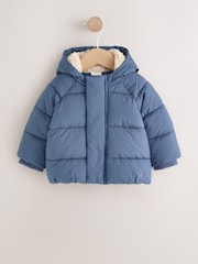 Blue Puffer Baby Jacket (0mths-2yrs) - Image 1 of 6