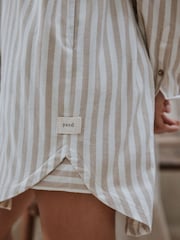 Yard Hebden Stripe Cotton Flannel Stripe Night Shirt - Image 7 of 9