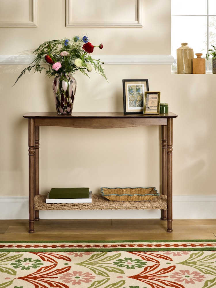 Nina Campbell Dark Wood Effect Alder Console Table - Image 1 of 6
