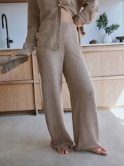 Yard Oatmeal Wool Blend Knitted Lounge Trousers - Image 1 of 5