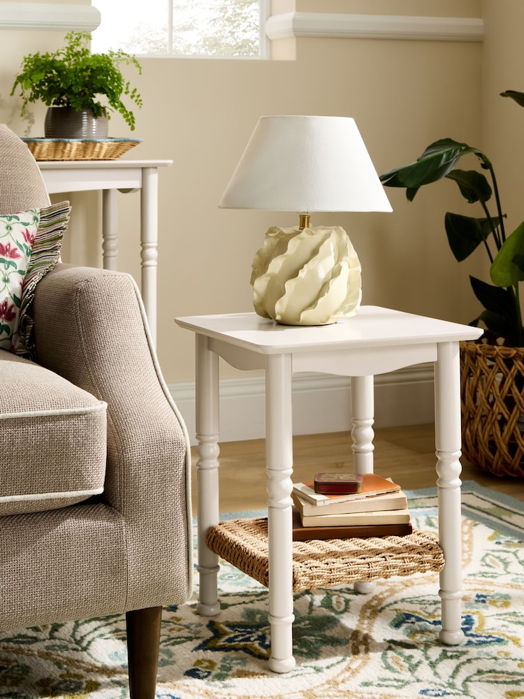 Nina Campbell Putty Alder Side Table - Image 1 of 7 Nina Campbell Putty Alder Side Table - Image 1 of 7