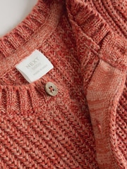 Orange Little Pumpkin Slogan Baby Cardigan - Image 8 of 9