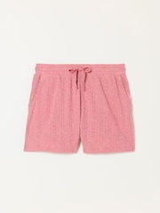 FatFace Pink Pointelle Lace Shorts - Image 7 of 7