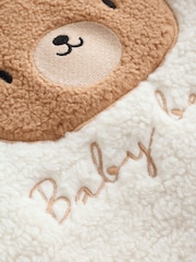 Cream - Borg Hooded Baby Jacket - Imaginea 8 din 8