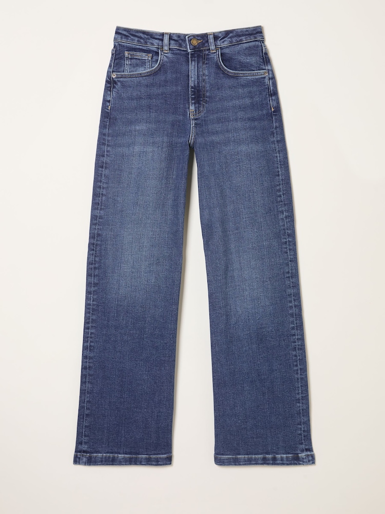FatFace Velling Indigo plave farmerke sa širokim nogama - Slika 6 od 6 FatFace Velling Indigo plave farmerke sa širokim nogama - Slika 6 od 6