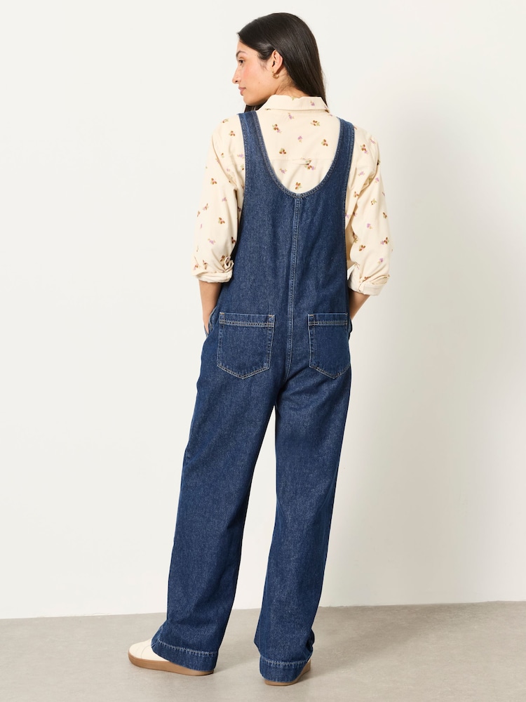 FatFace Raffles Blue Denim Wide Leg Dungaree - Image 2 of 6 FatFace Raffles Blue Denim Wide Leg Dungaree - Image 2 of 6