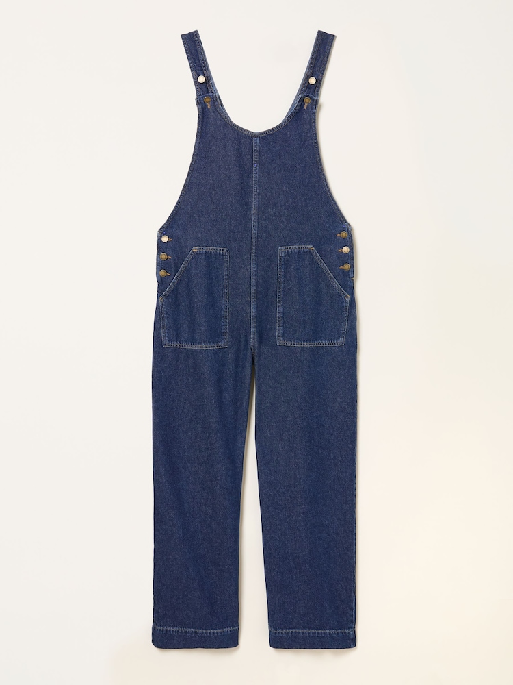 FatFace Raffles Blue Denim Wide Leg Dungaree - Image 6 of 6 FatFace Raffles Blue Denim Wide Leg Dungaree - Image 6 of 6