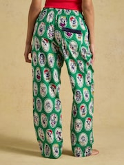 Green Dog Print Woven Brushed Cotton Pyjama Bottoms - Image 2 of 7