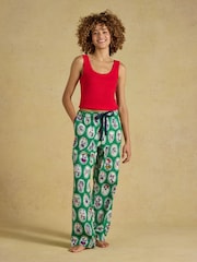 Green Dog Print Woven Brushed Cotton Pyjama Bottoms - Image 3 of 7