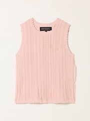 FatFace Edith Pink Knitted Tank - Image 6 of 6