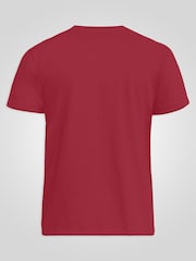 D555 Red Flyers Premium Weight Combed Cotton Crew Neck T-Shirt - Image 5 of 5
