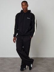 Svart - Threadbare hettegenser med avslappet passform og stripete - Bilde 3 av 4