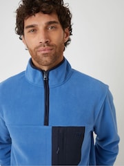 Threadbare Blue Microfleece Quarter Zip Sweatshirts 2 Pack - Image 5 of 5