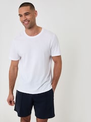 Threadbare Blue Pique Pleated Sweat Shorts - Image 4 of 4