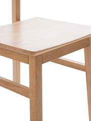 La Redoute Intérieurs Set of 2 Oak Podela Solid Oak Chairs - Image 3 of 5