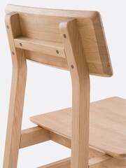 La Redoute Intérieurs Set of 2 Oak Podela Solid Oak Chairs - Image 4 of 5