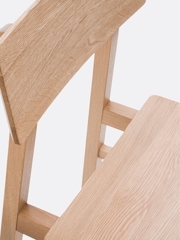 La Redoute Intérieurs Set of 2 Oak Podela Solid Oak Chairs - Image 5 of 5