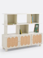 La Redoute Intérieurs Oak Ptilu Wood and Rattan Bookcase - Image 1 of 3
