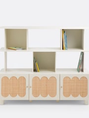 La Redoute Intérieurs Oak Ptilu Wood and Rattan Bookcase - Image 2 of 3