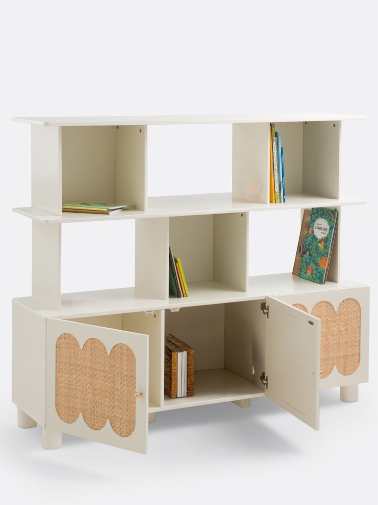 La Redoute Intérieurs Oak Ptilu Wood and Rattan Bookcase - Image 3 of 3 La Redoute Intérieurs Oak Ptilu Wood and Rattan Bookcase - Image 3 of 3