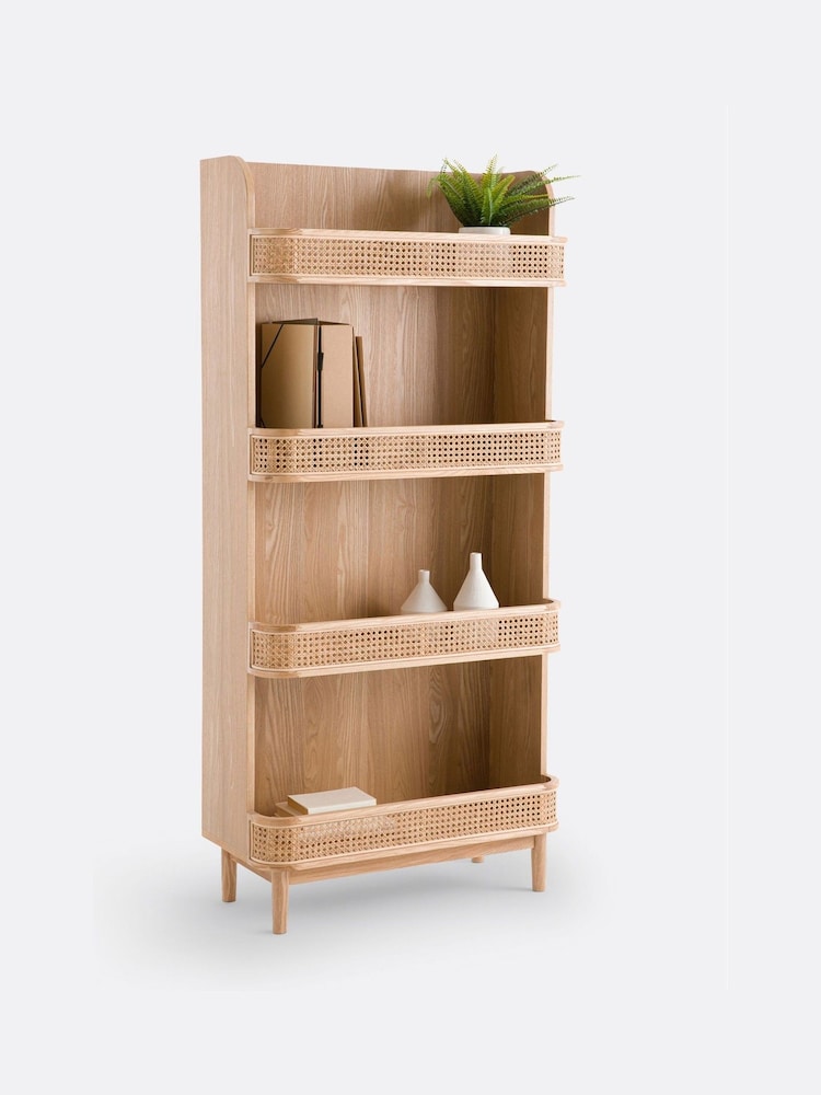 La Redoute Intérieurs Natural Laora Ash & Cane Bookcase - Image 1 of 6 La Redoute Intérieurs Natural Laora Ash & Cane Bookcase - Image 1 of 6