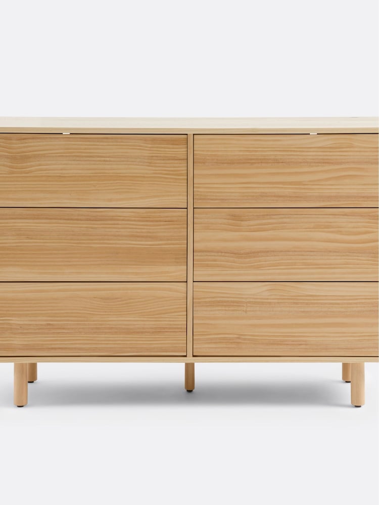 La Redoute Intérieurs Pine Ravi Solid Pine Chest of 6 Dresser - Image 1 of 5