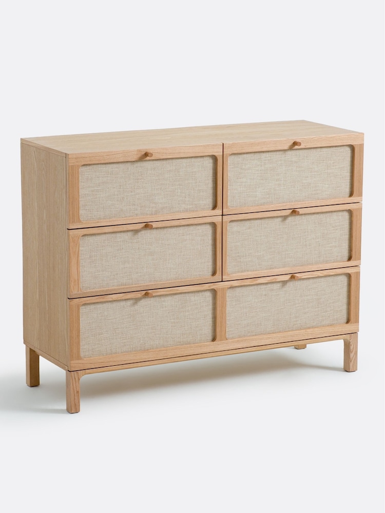 La Redoute Intérieurs OakLinen Tint Esmara 5-Drawer Ash and Linen Chest of Drawers - Image 1 of 5