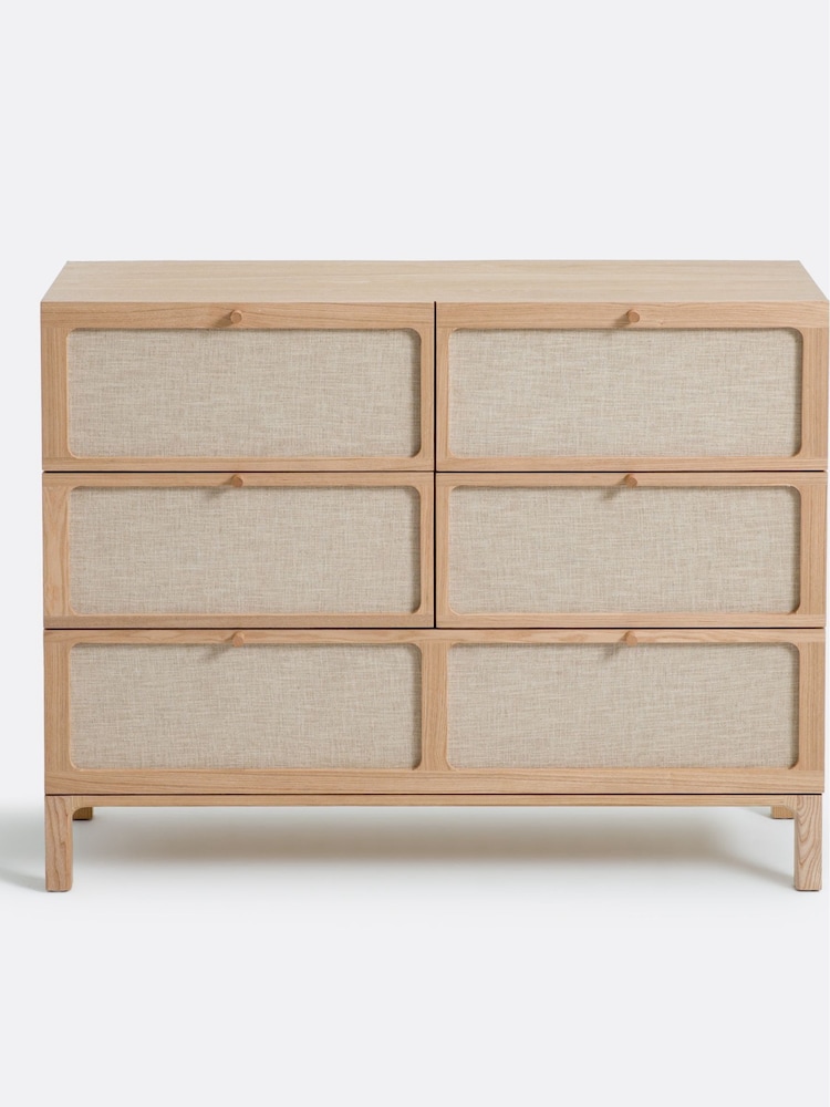 La Redoute Intérieurs OakLinen Tint Esmara 5-Drawer Ash and Linen Chest of Drawers - Image 2 of 5