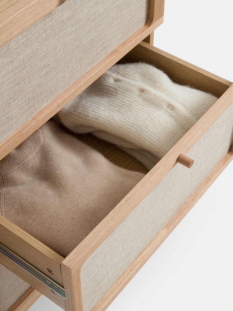 La Redoute Intérieurs OakLinen Tint Esmara 5-Drawer Ash and Linen Chest of Drawers - Image 5 of 5