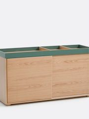 La Redoute Intérieurs Green Wood Lina 2 Door Office Cabinet - Image 1 of 6