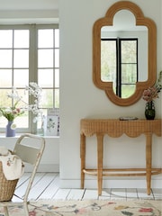 La Redoute Intérieurs Natural Rivia 120 x 73cm Rattan Mirror - Image 1 of 4
