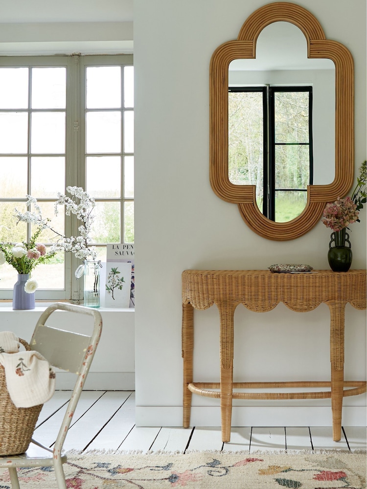 La Redoute Intérieurs Natural Rivia 120 x 73cm Rattan Mirror - Image 1 of 4